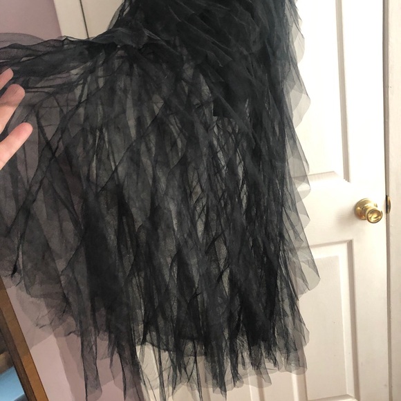 strapless bodysuit with mesh skirt long maxi sz L - Picture 5 of 8